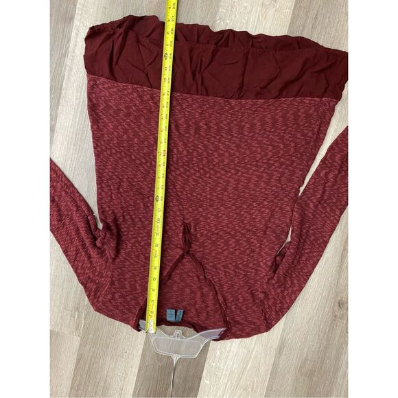 Left of Center Anthropologie Cranberry Red Top V-Neck Blouse, Sz Small, MP $78 - Picture 6 of 7